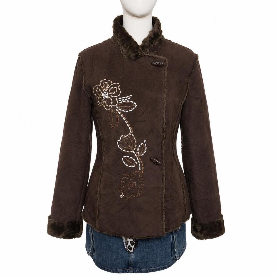 Vintage Y2k Chadwicks Faux Suede Jacket In A Rich Chocolate Brown